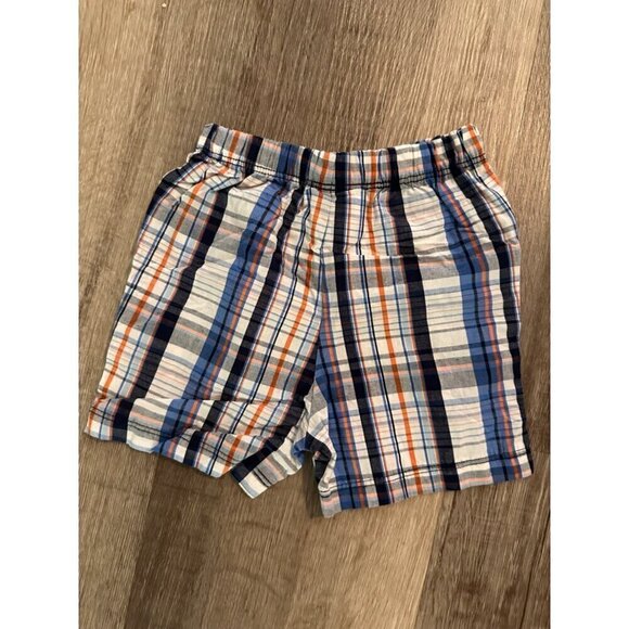 Precious Moment Plaid Pull On Shorts Baby Boy Size 3-6 months - Picture 1 of 2